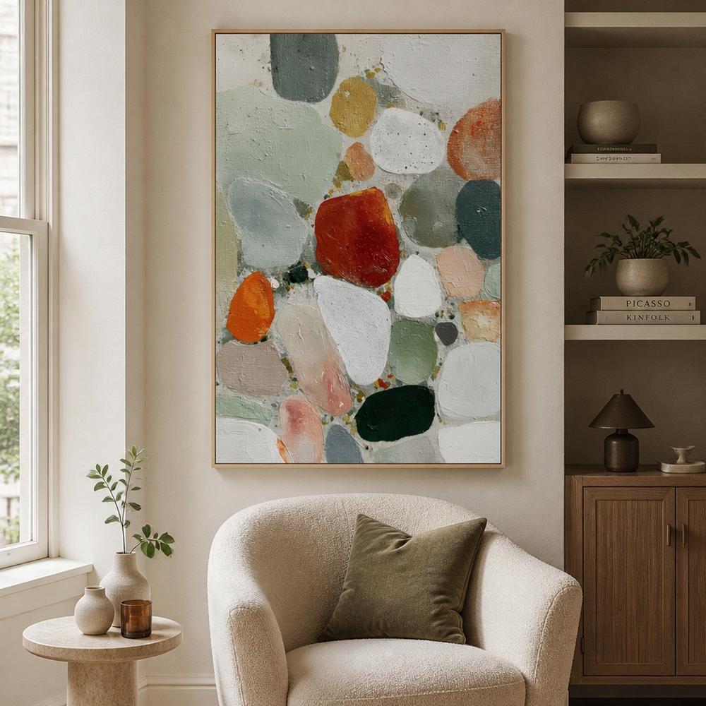 Abstract Pebble Mosaic I-by-Chromatic Storm Studio-wall-art-print-canvas-poster-framed-Gioia