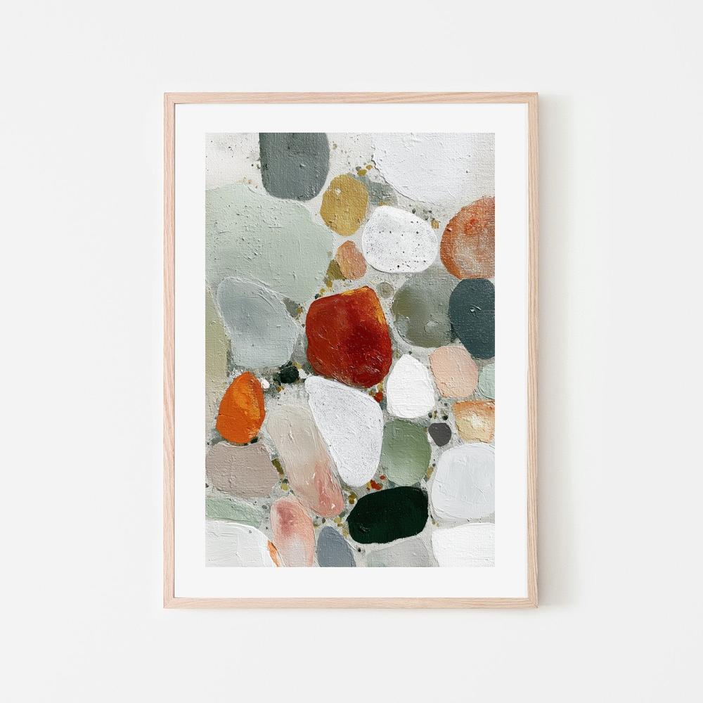 Abstract Pebble Mosaic I-by-Chromatic Storm Studio-wall-art-print-canvas-poster-framed-Gioia