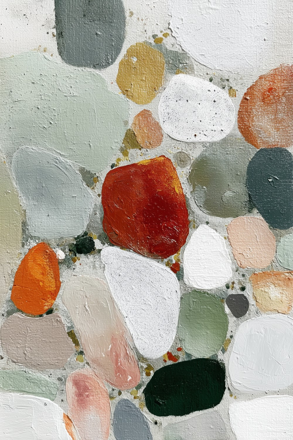 Abstract Pebble Mosaic I-by-Chromatic Storm Studio-wall-art-print-canvas-poster-framed-Gioia
