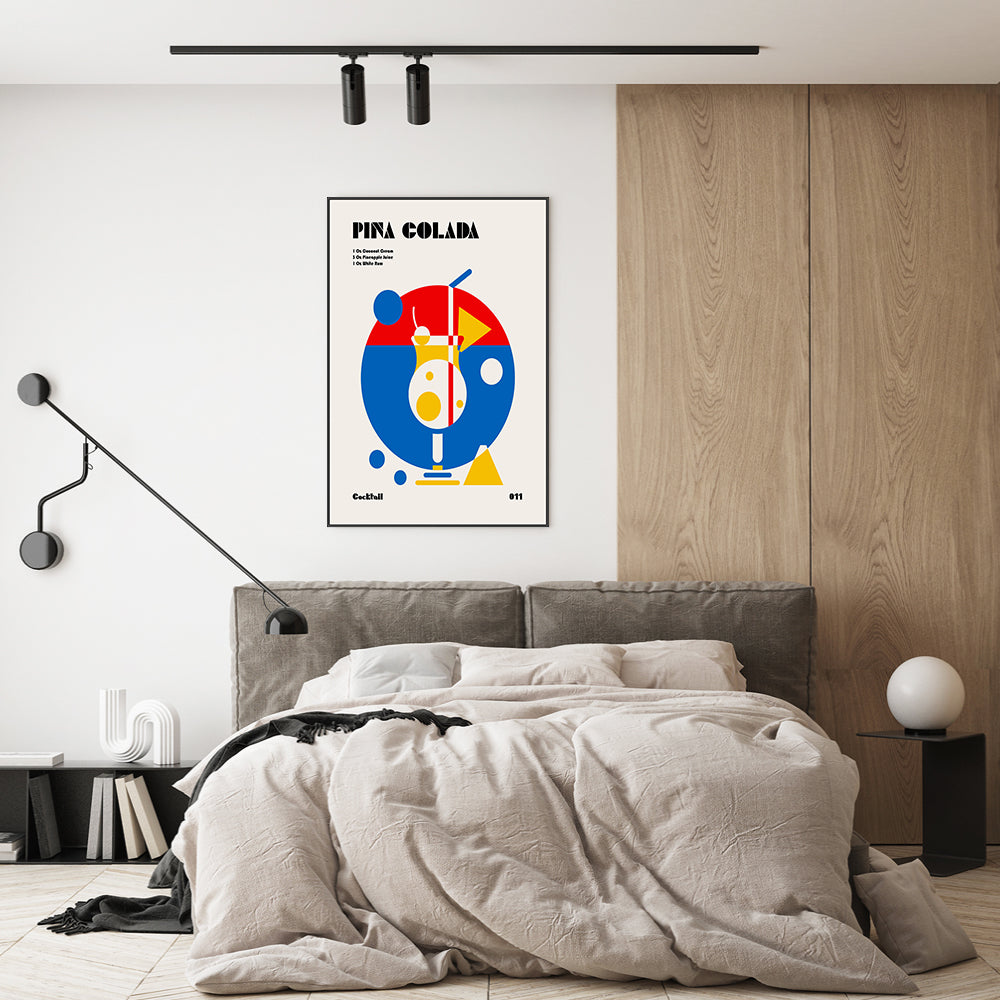Abstract Pina Colada Recipe-by-Retrodrome-wall-art-print-canvas-poster-framed-Gioia