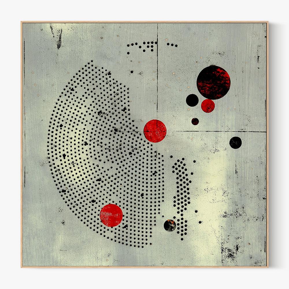 Abstract Red Circles-by-Petr Strnad-wall-art-print-canvas-poster-framed-Gioia