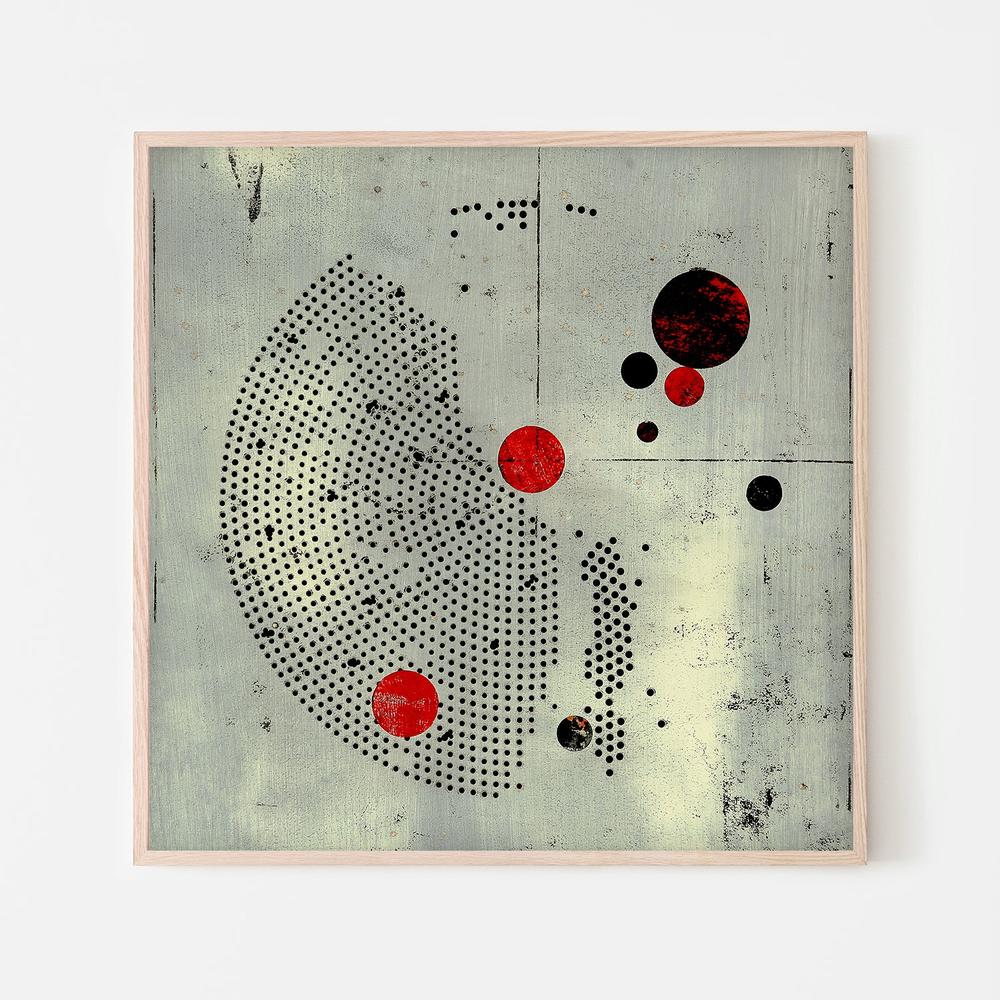 Abstract Red Circles-by-Petr Strnad-wall-art-print-canvas-poster-framed-Gioia