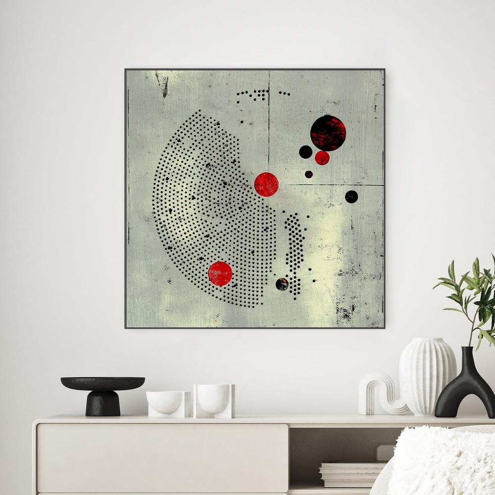 Abstract Red Circles-by-Petr Strnad-wall-art-print-canvas-poster-framed-Gioia