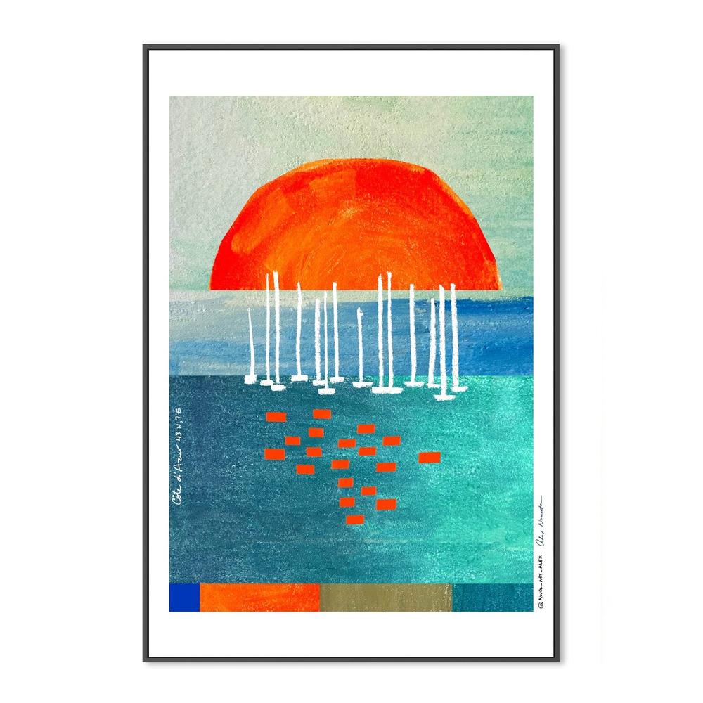 Abstract Sunset Seascape-by-Alex Nereuta-wall-art-print-canvas-poster-framed-Gioia