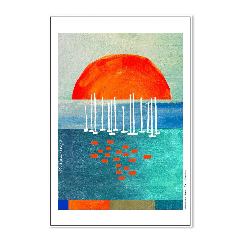 Abstract Sunset Seascape-by-Alex Nereuta-wall-art-print-canvas-poster-framed-Gioia