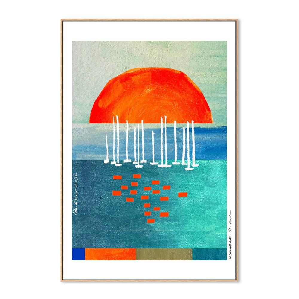 Abstract Sunset Seascape-by-Alex Nereuta-wall-art-print-canvas-poster-framed-Gioia