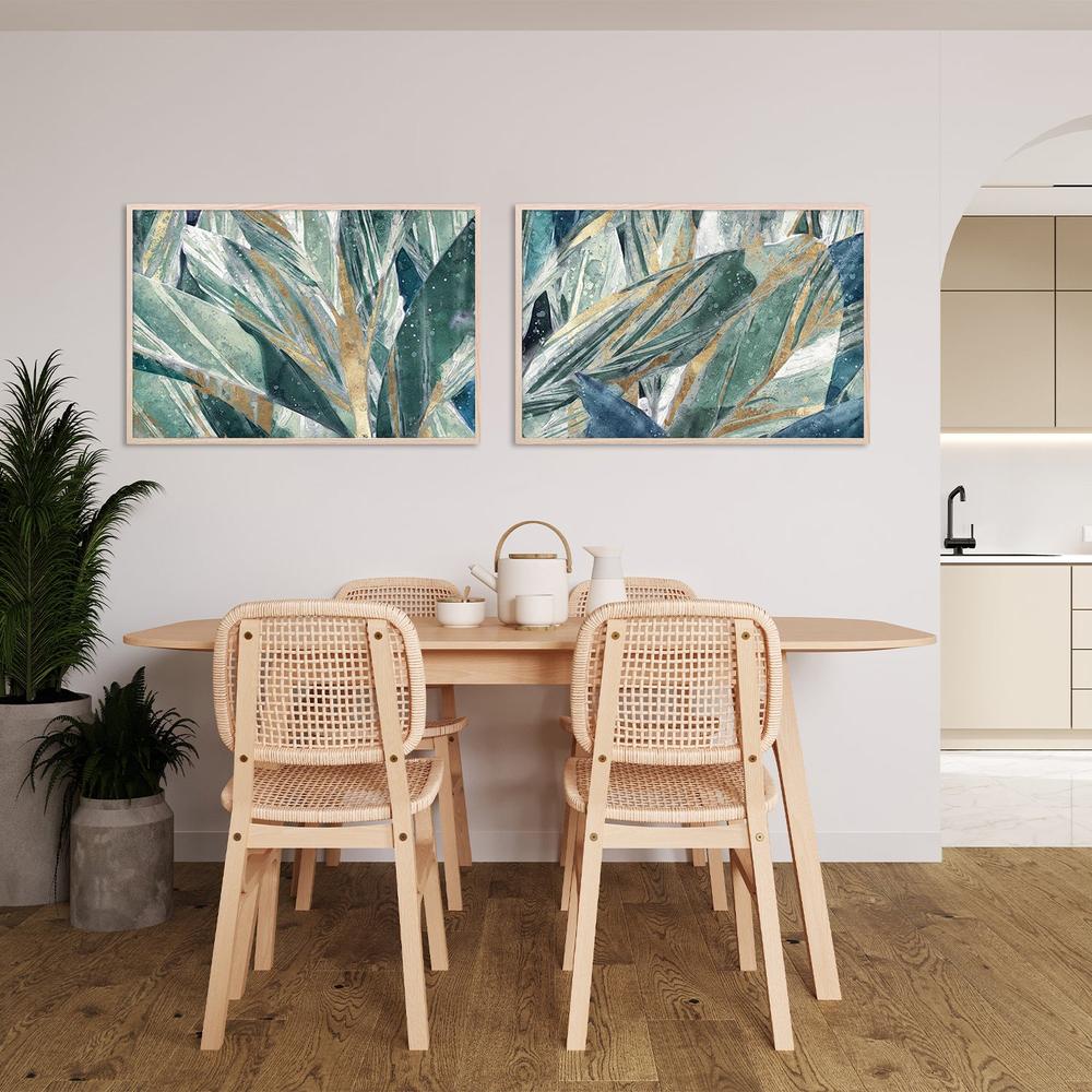 Abstraction of Leaves, Style A & B, Set Of 2-by-Leda Robertson-wall-art-print-canvas-poster-framed-Gioia