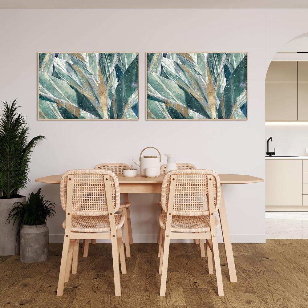 Abstraction of Leaves, Style A & B, Set Of 2-by-Leda Robertson-wall-art-print-canvas-poster-framed-Gioia