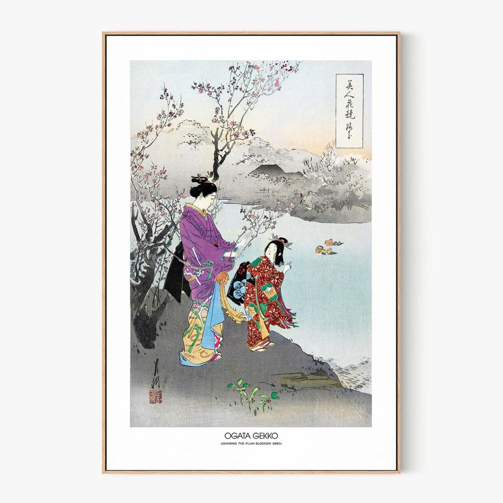 Admiring the Plum Blossom-by-Ogata Gekko-wall-art-print-canvas-poster-framed-Gioia