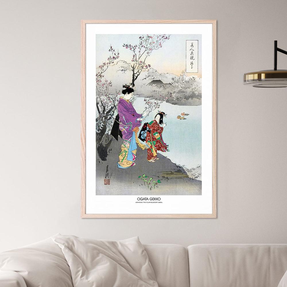 Admiring the Plum Blossom-by-Ogata Gekko-wall-art-print-canvas-poster-framed-Gioia