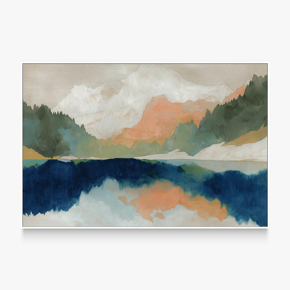 Alpine Autumn Lake Reflection-by-Jordão de Abreu-wall-art-print-canvas-poster-framed-Gioia