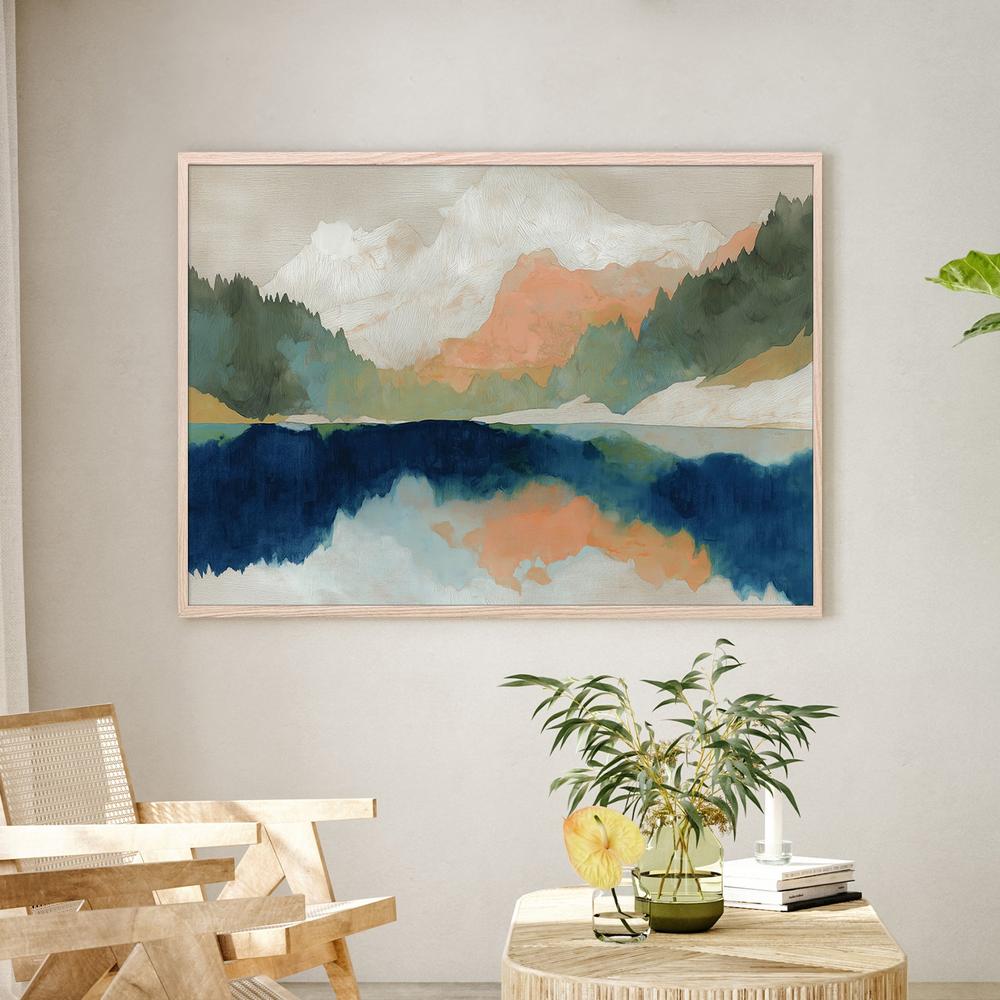 Alpine Autumn Lake Reflection-by-Jordão de Abreu-wall-art-print-canvas-poster-framed-Gioia