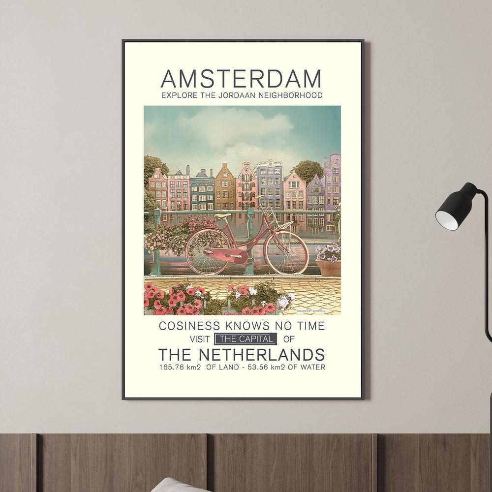 Amsterdam Canal Bicycle-by-Dion Gem-wall-art-print-canvas-poster-framed-Gioia