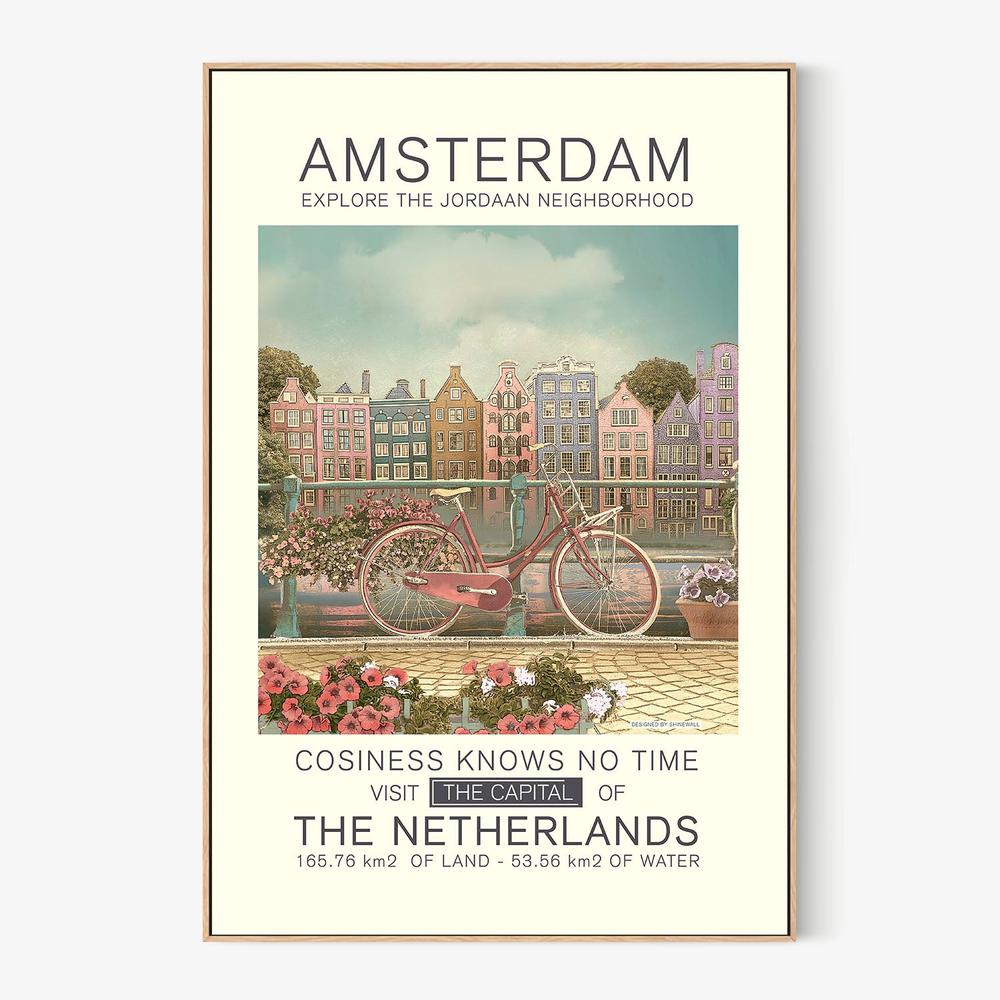Amsterdam Canal Bicycle-by-Dion Gem-wall-art-print-canvas-poster-framed-Gioia