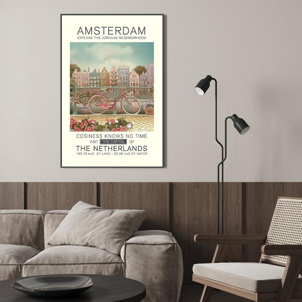 Amsterdam Canal Bicycle-by-Dion Gem-wall-art-print-canvas-poster-framed-Gioia