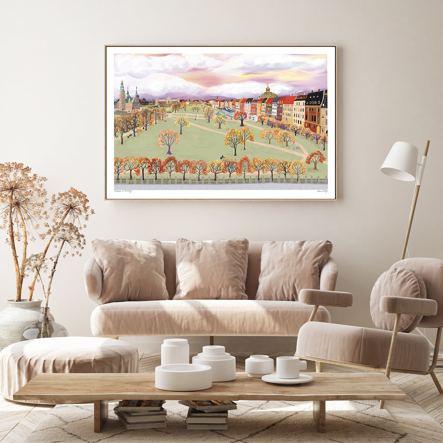 Autumnat Rosenborg-by-Emma Forsberg-wall-art-print-canvas-poster-framed-Gioia