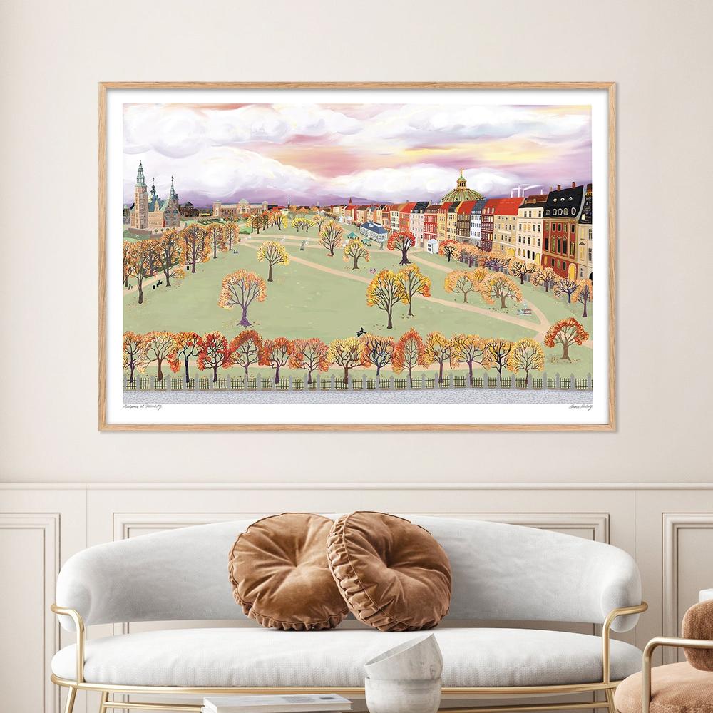 Autumnat Rosenborg-by-Emma Forsberg-wall-art-print-canvas-poster-framed-Gioia