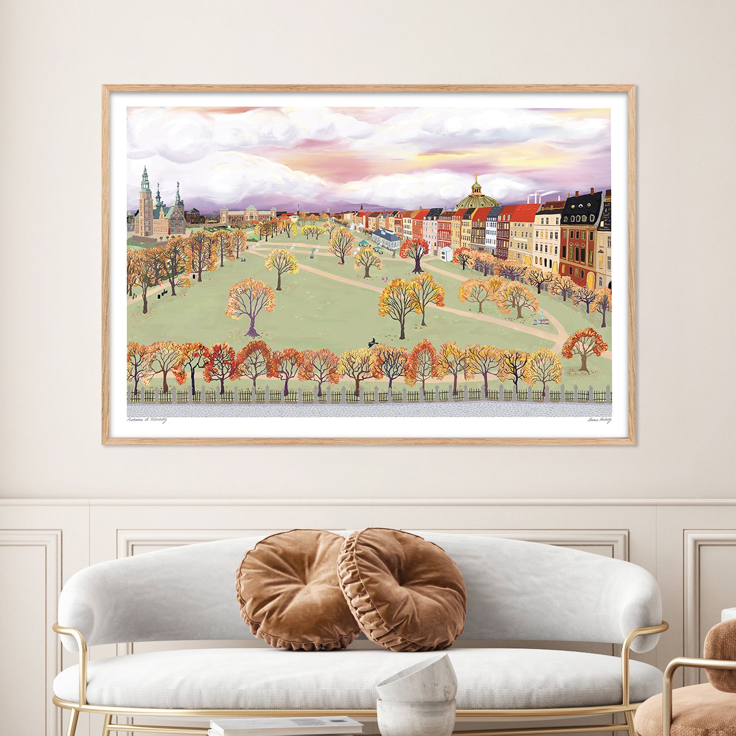 Autumnat Rosenborg-by-Emma Forsberg-wall-art-print-canvas-poster-framed-Gioia