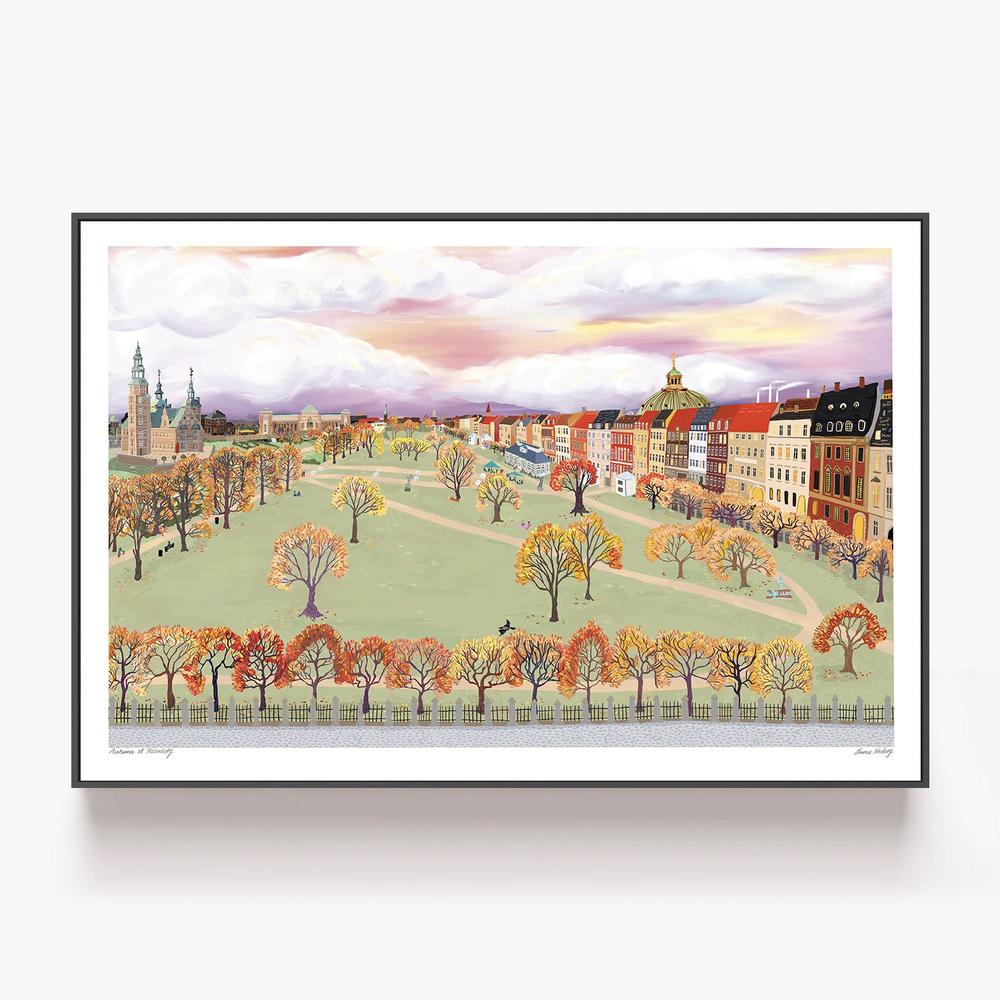 Autumnat Rosenborg-by-Emma Forsberg-wall-art-print-canvas-poster-framed-Gioia