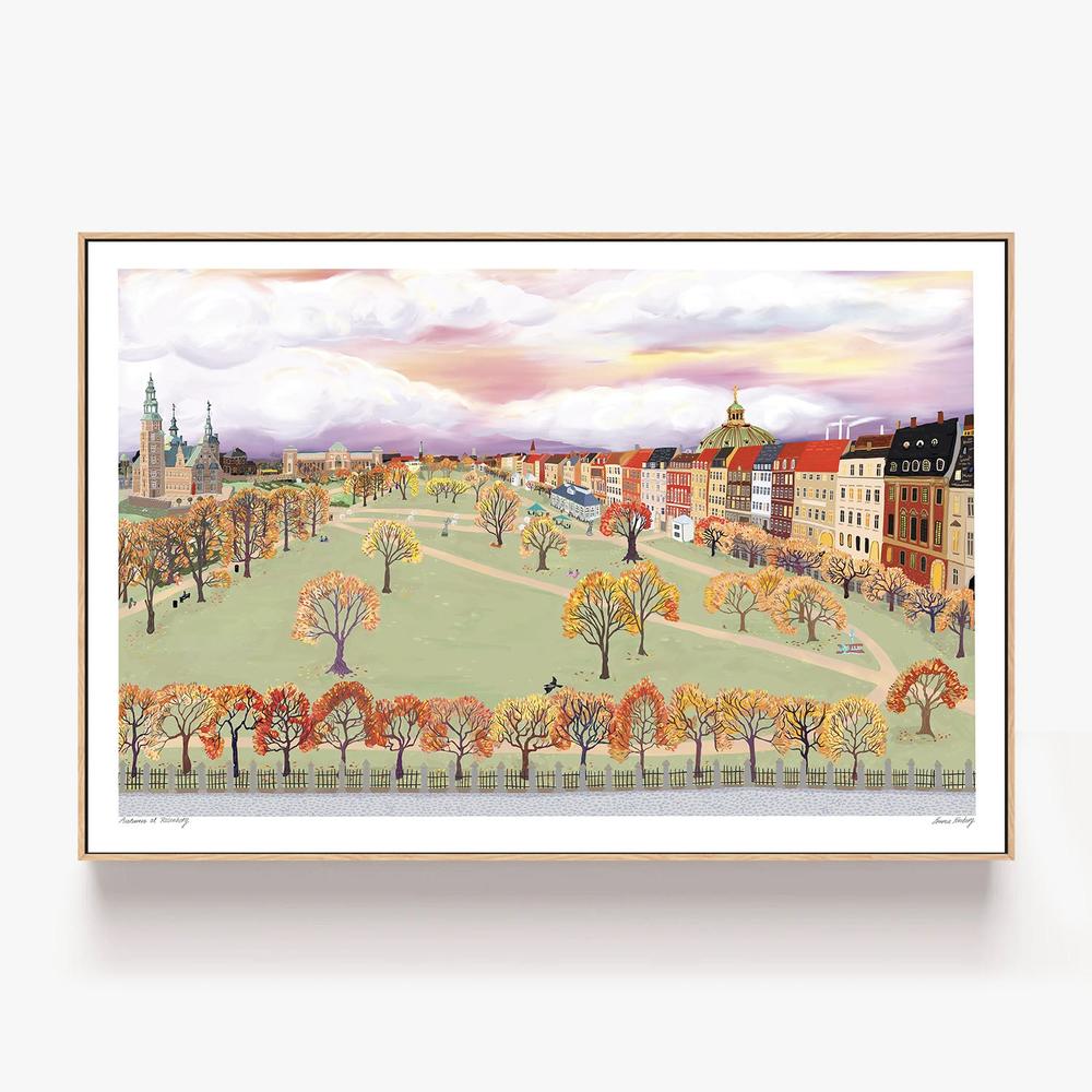Autumnat Rosenborg-by-Emma Forsberg-wall-art-print-canvas-poster-framed-Gioia