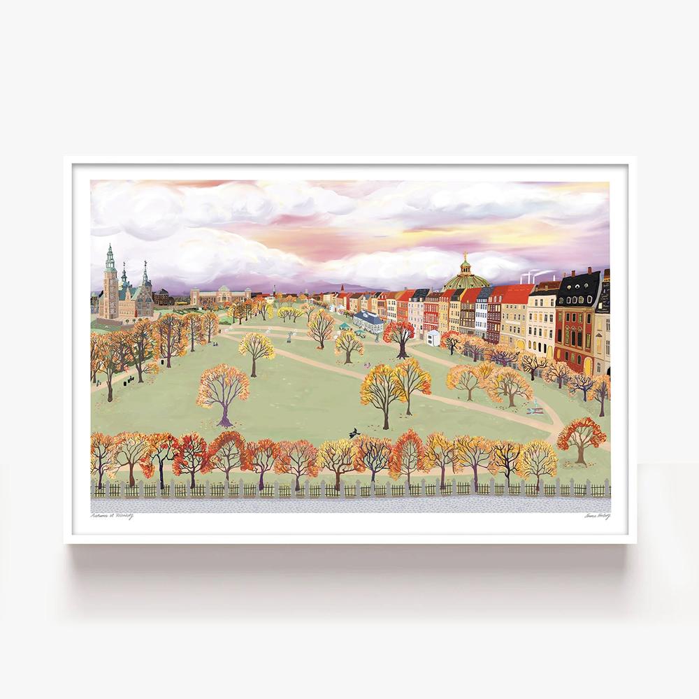 Autumnat Rosenborg-by-Emma Forsberg-wall-art-print-canvas-poster-framed-Gioia