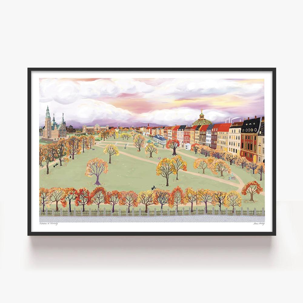 Autumnat Rosenborg-by-Emma Forsberg-wall-art-print-canvas-poster-framed-Gioia