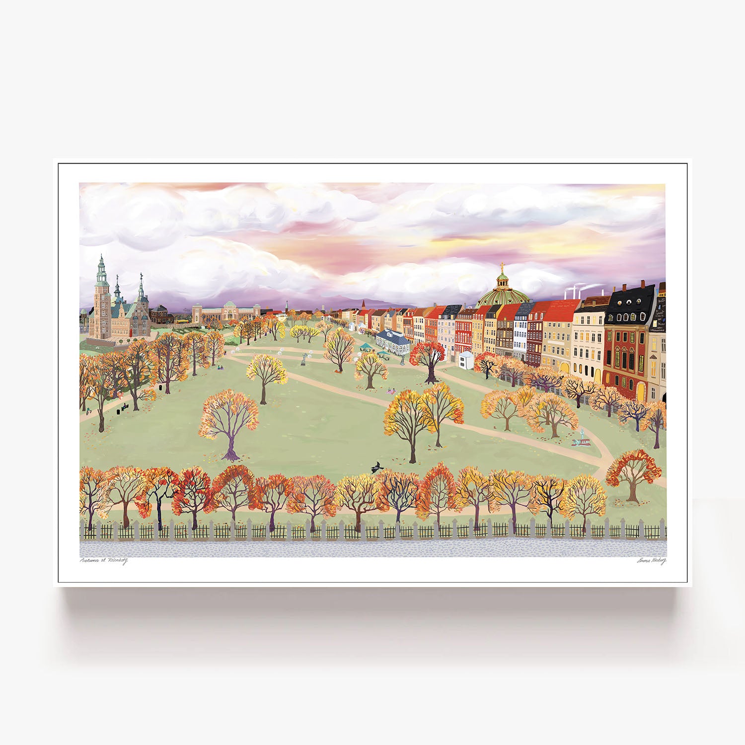Autumnat Rosenborg-by-Emma Forsberg-wall-art-print-canvas-poster-framed-Gioia