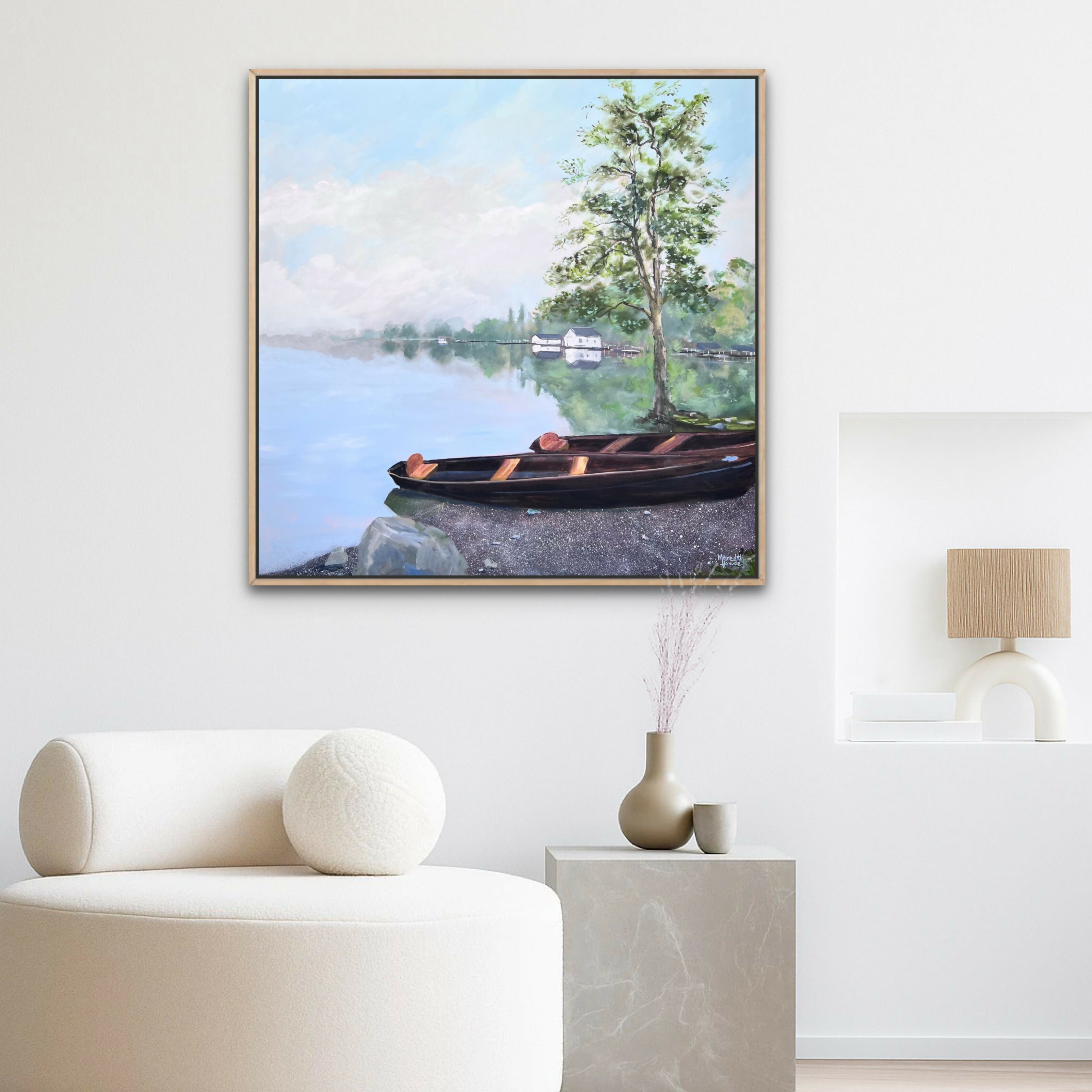 Windermere Boats, Original Hand-Painted Canvas By Meredith Howse