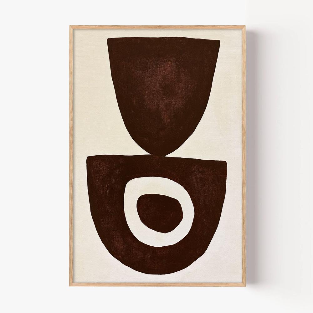 Balance in Brown-by-Lady Hana-wall-art-print-canvas-poster-framed-Gioia