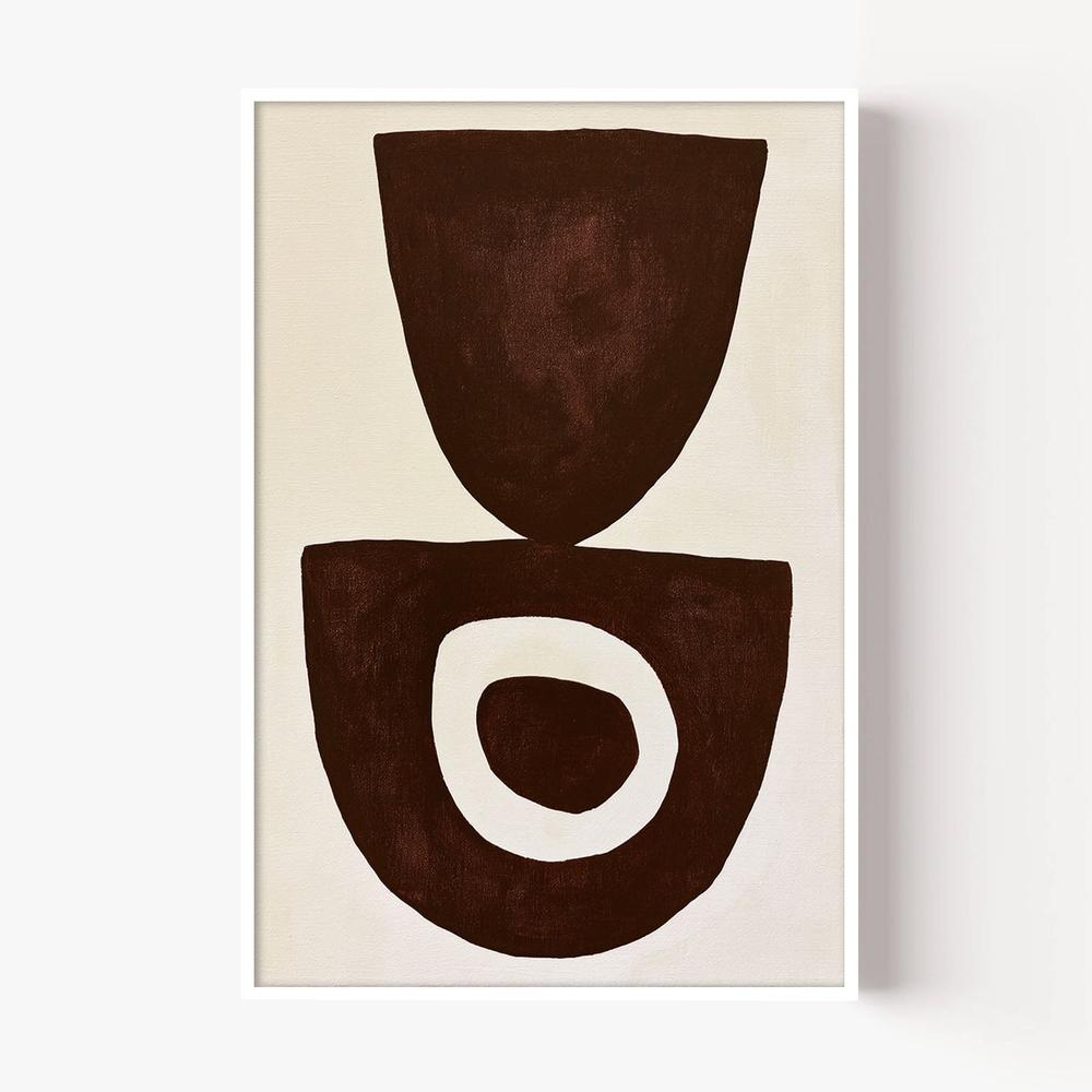 Balance in Brown-by-Lady Hana-wall-art-print-canvas-poster-framed-Gioia