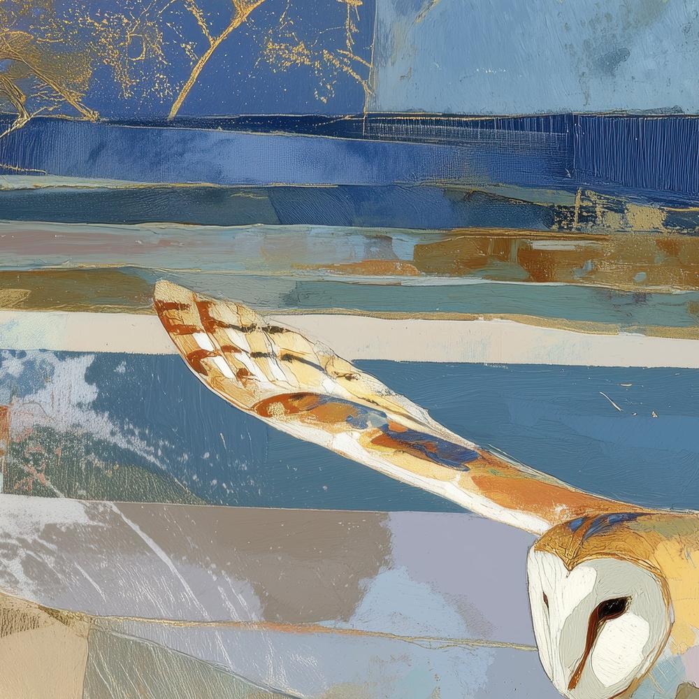 Barn Owl Gliding Over Countryside-by-Jordão de Abreu-wall-art-print-canvas-poster-framed-Gioia