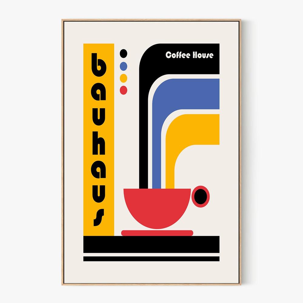 Bauhaus Coffee House-by-Retrodrome-wall-art-print-canvas-poster-framed-Gioia