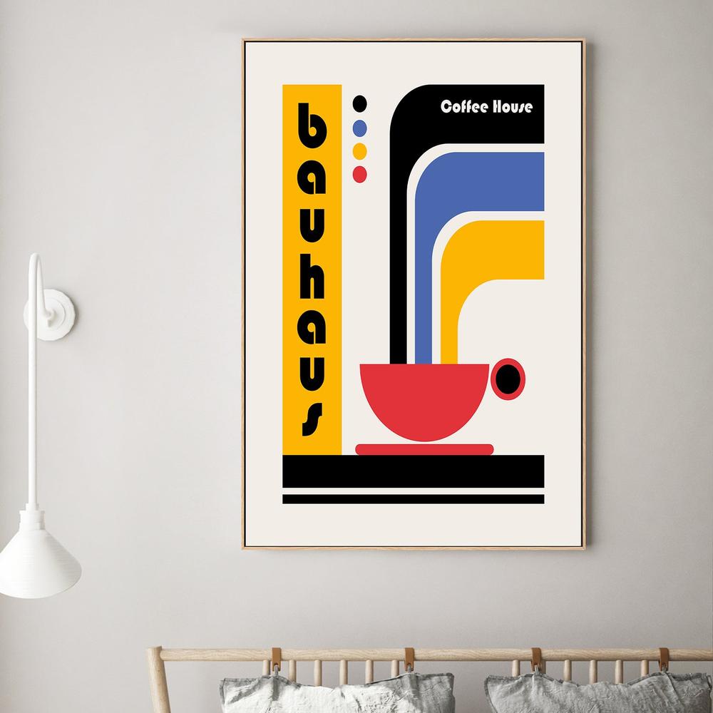 Bauhaus Coffee House-by-Retrodrome-wall-art-print-canvas-poster-framed-Gioia