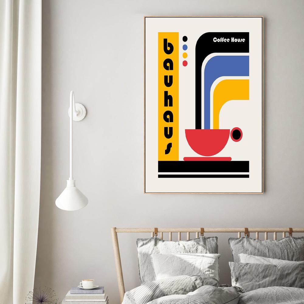 Bauhaus Coffee House-by-Retrodrome-wall-art-print-canvas-poster-framed-Gioia