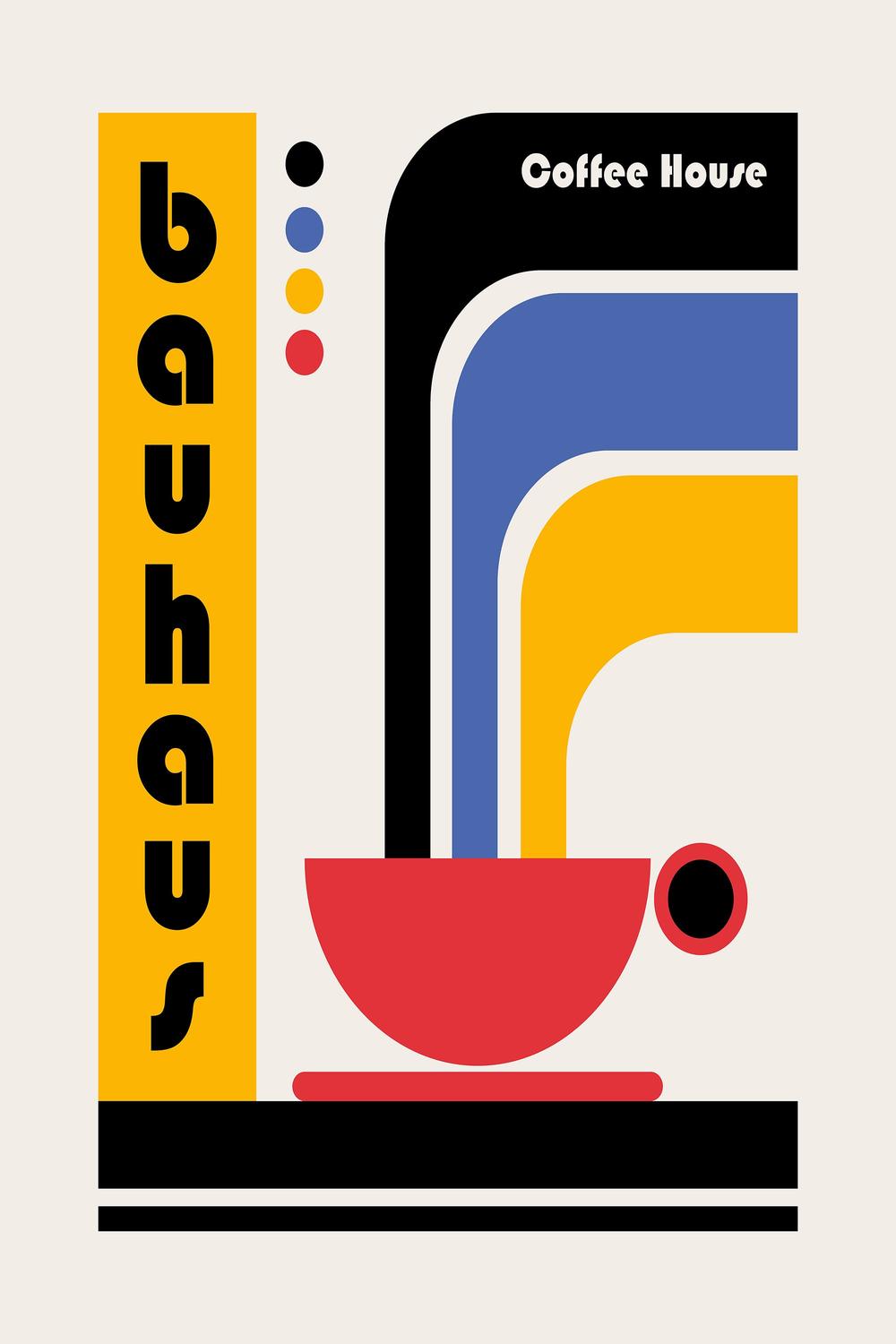Bauhaus Coffee House-by-Retrodrome-wall-art-print-canvas-poster-framed-Gioia