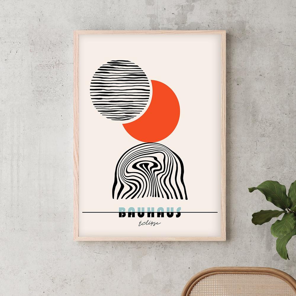 Bauhaus Eclipse-by-CATS AND DOTZ-wall-art-print-canvas-poster-framed-Gioia
