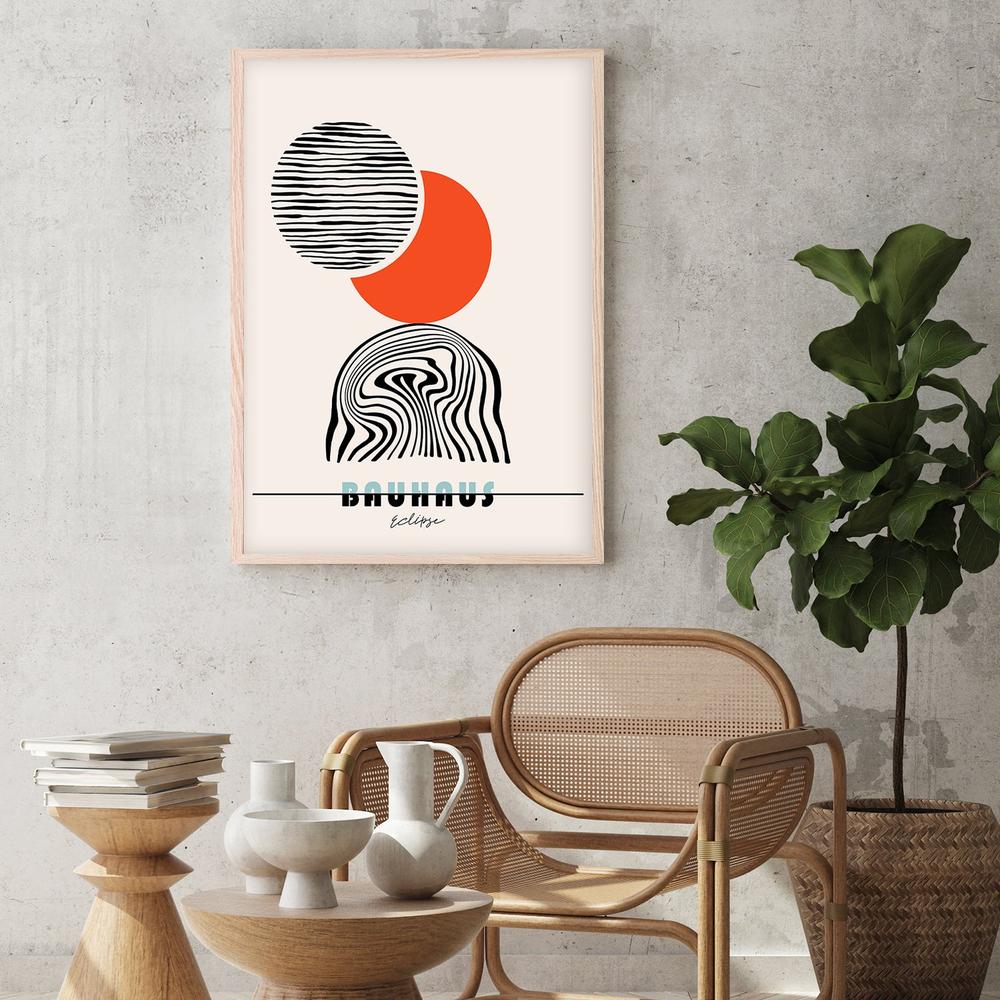 Bauhaus Eclipse-by-CATS AND DOTZ-wall-art-print-canvas-poster-framed-Gioia