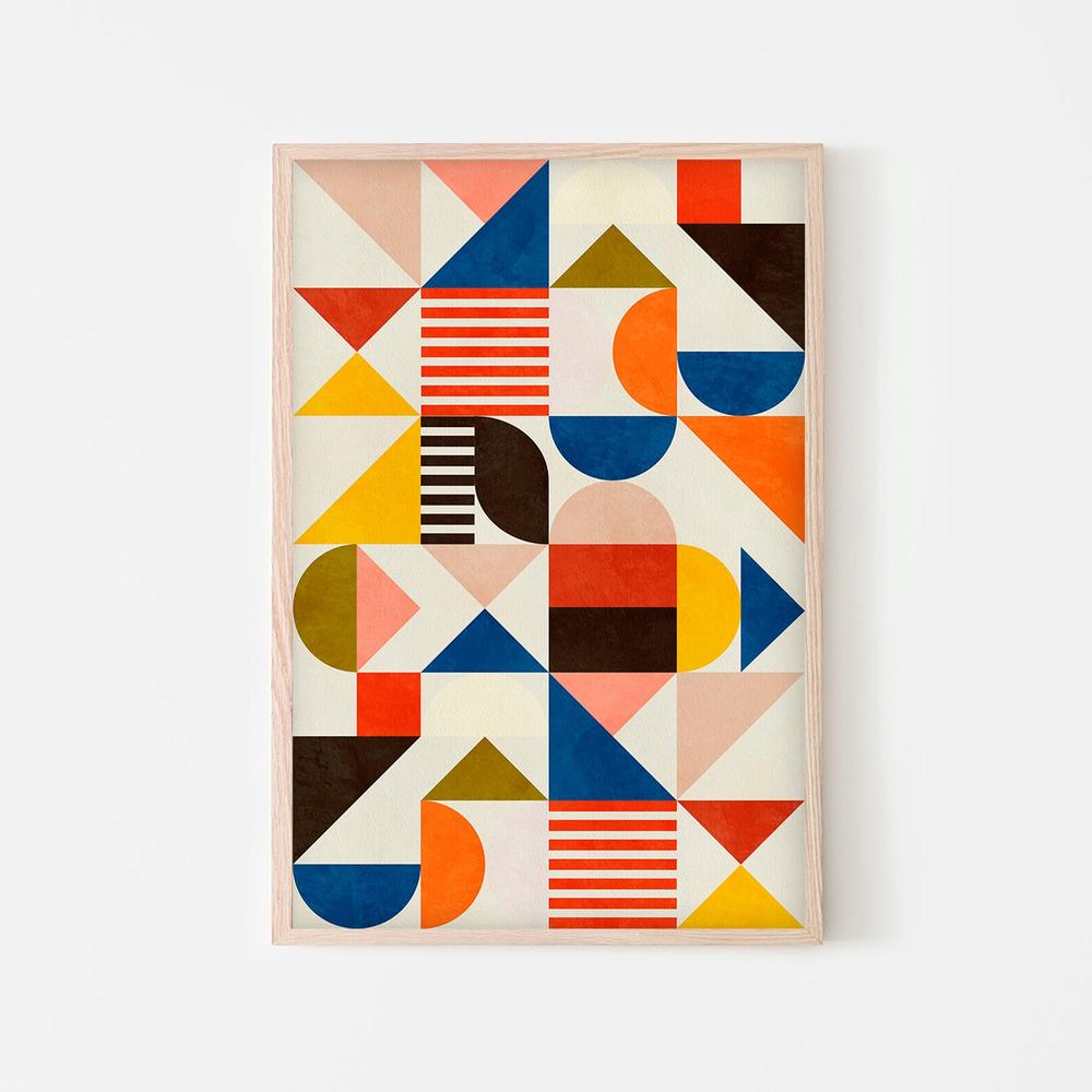 Bauhaus Fun-by-Ana Rut Bre-wall-art-print-canvas-poster-framed-Gioia