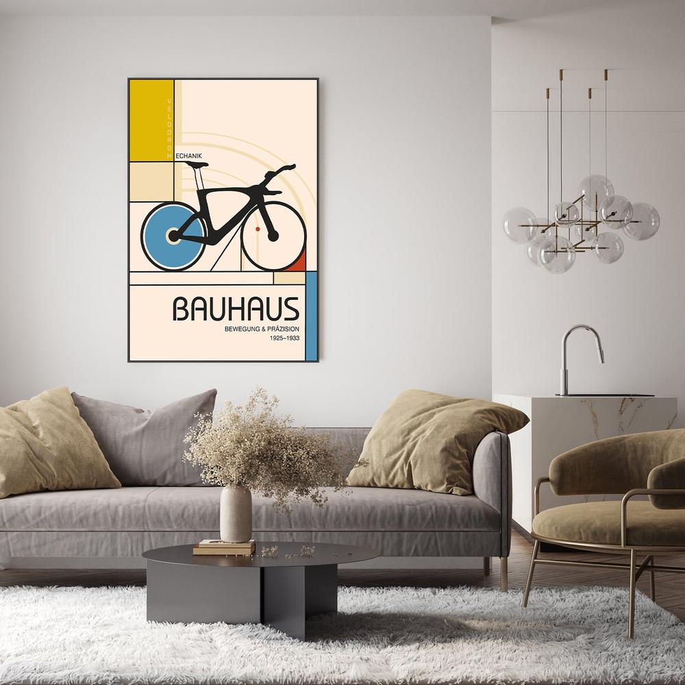 Bauhaus Geometric Cycling-by-Fadil Roze-wall-art-print-canvas-poster-framed-Gioia
