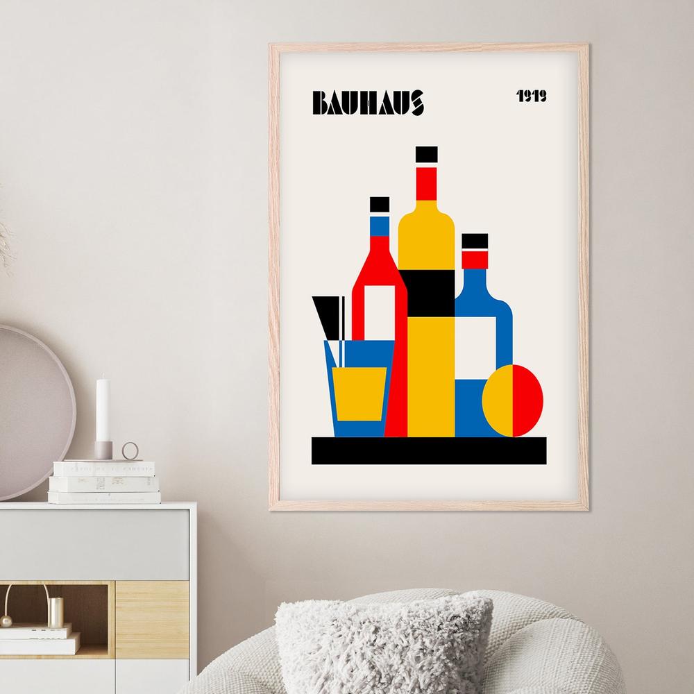 Bauhaus Geometric Still Life-by-Retrodrome-wall-art-print-canvas-poster-framed-Gioia
