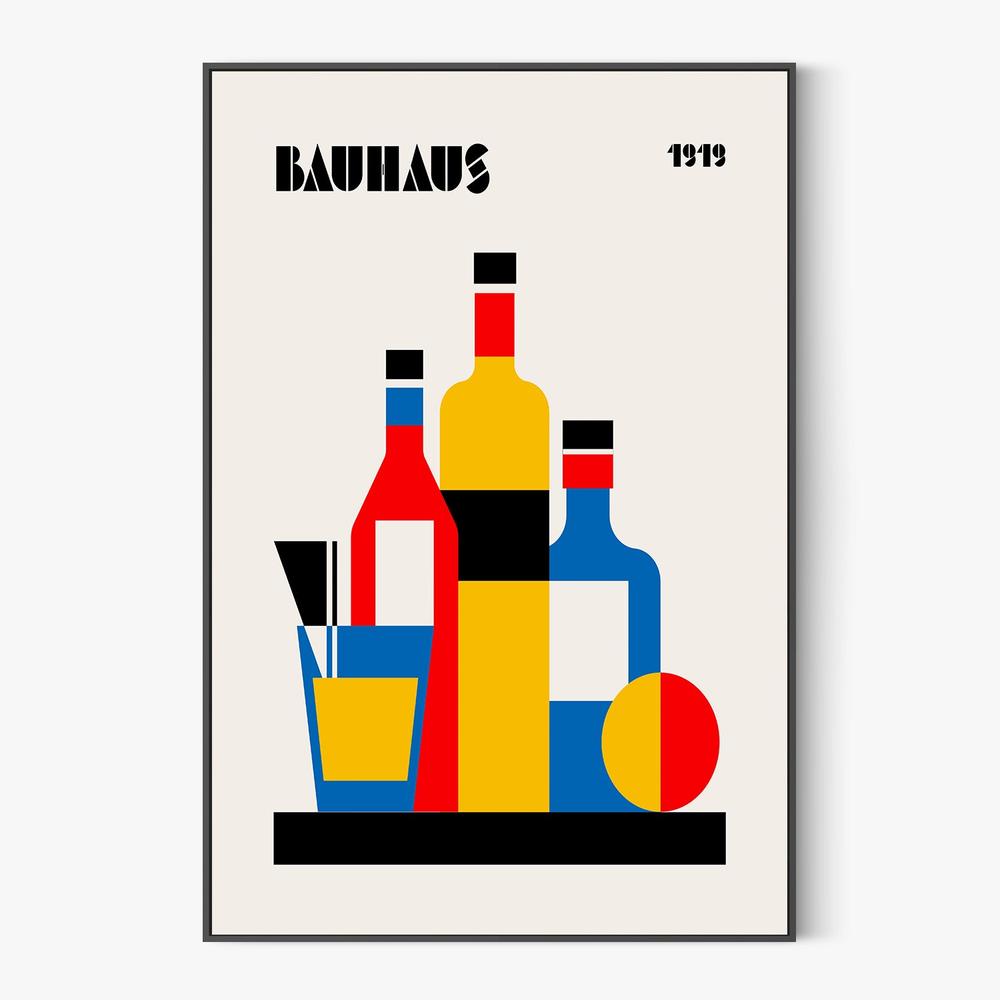 Bauhaus Geometric Still Life-by-Retrodrome-wall-art-print-canvas-poster-framed-Gioia