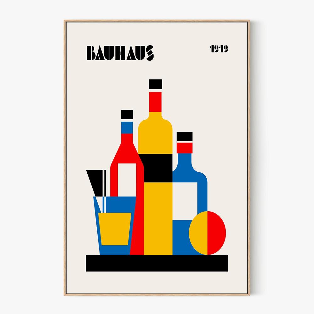 Bauhaus Geometric Still Life-by-Retrodrome-wall-art-print-canvas-poster-framed-Gioia