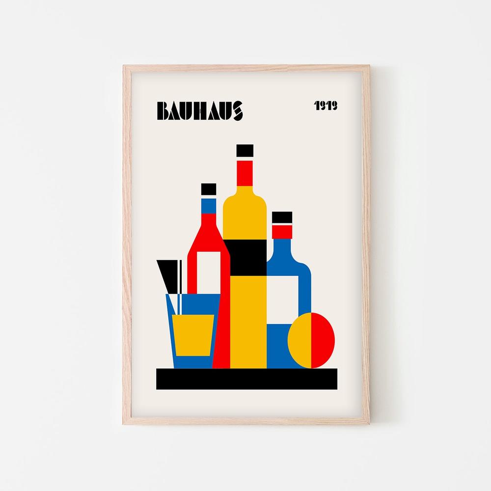Bauhaus Geometric Still Life-by-Retrodrome-wall-art-print-canvas-poster-framed-Gioia