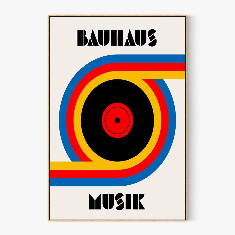 Bauhaus Music Record-by-Retrodrome-wall-art-print-canvas-poster-framed-Gioia