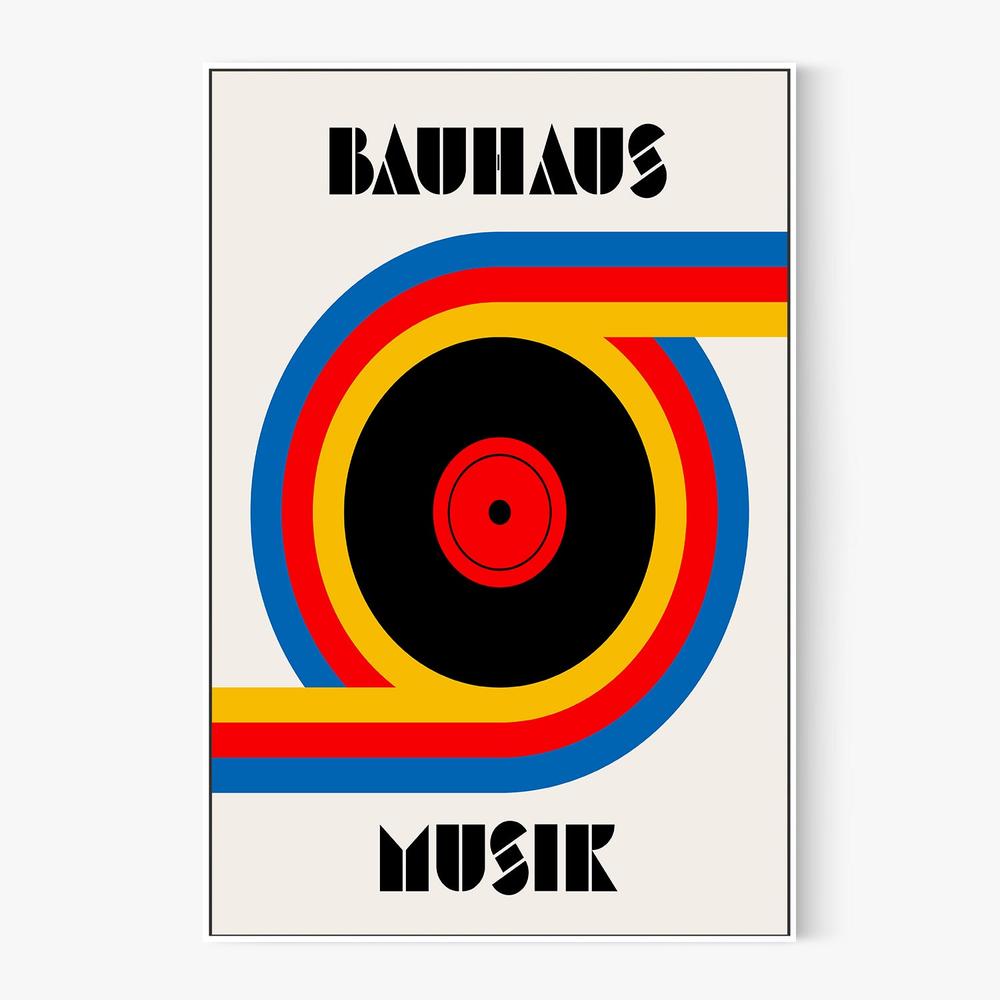 Bauhaus Music Record-by-Retrodrome-wall-art-print-canvas-poster-framed-Gioia