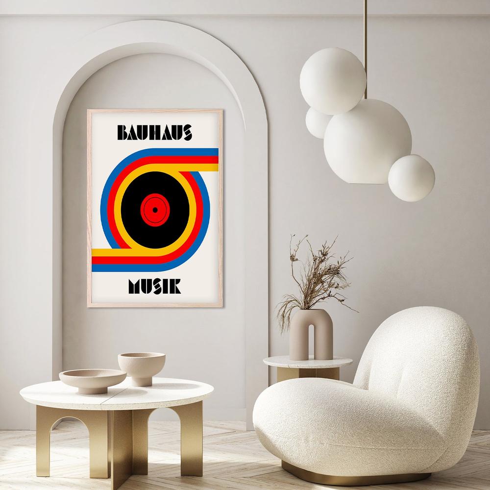 Bauhaus Music Record-by-Retrodrome-wall-art-print-canvas-poster-framed-Gioia