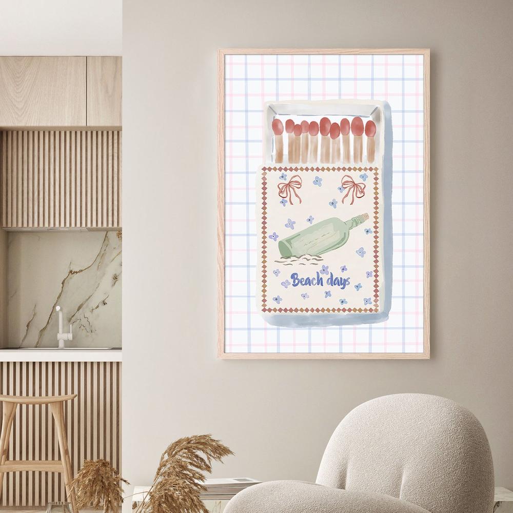 Beach Days Matchbox-by-Radhika Modi-wall-art-print-canvas-poster-framed-Gioia