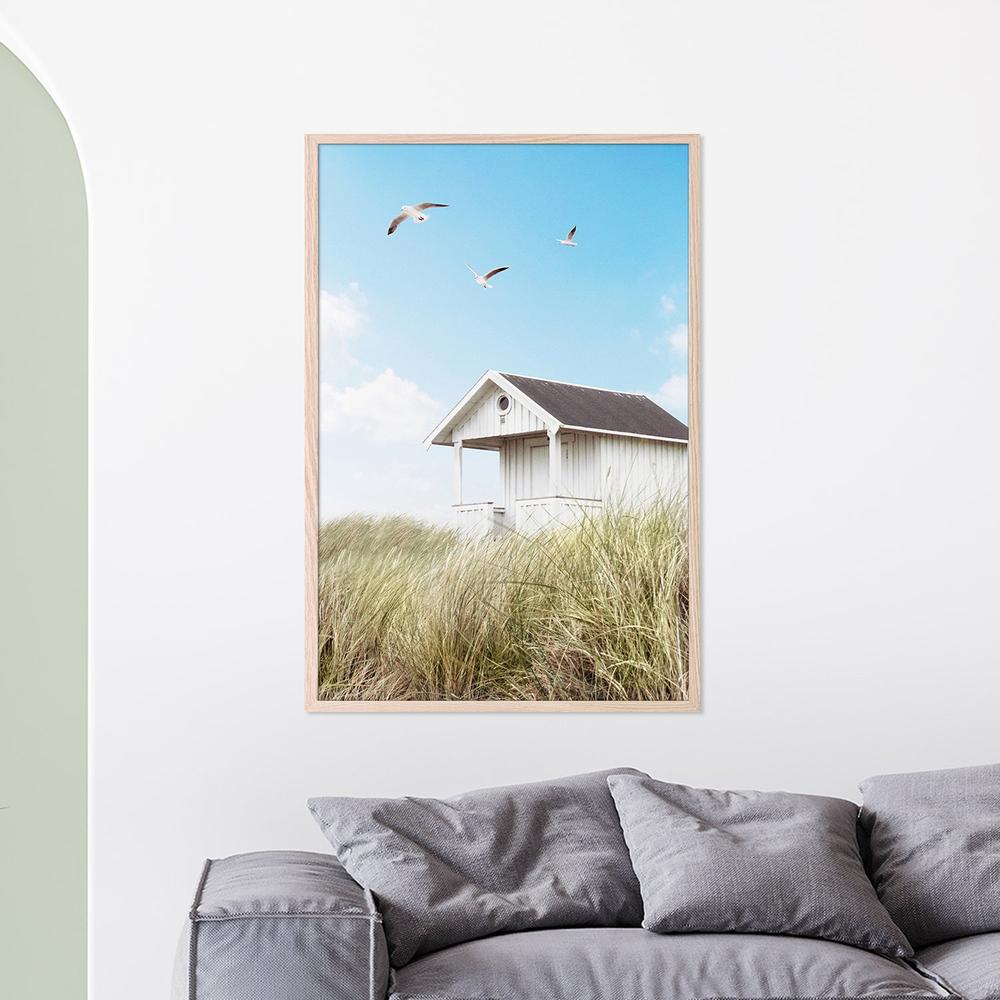 Beach Hut-by-Gal Pittel-wall-art-print-canvas-poster-framed-Gioia
