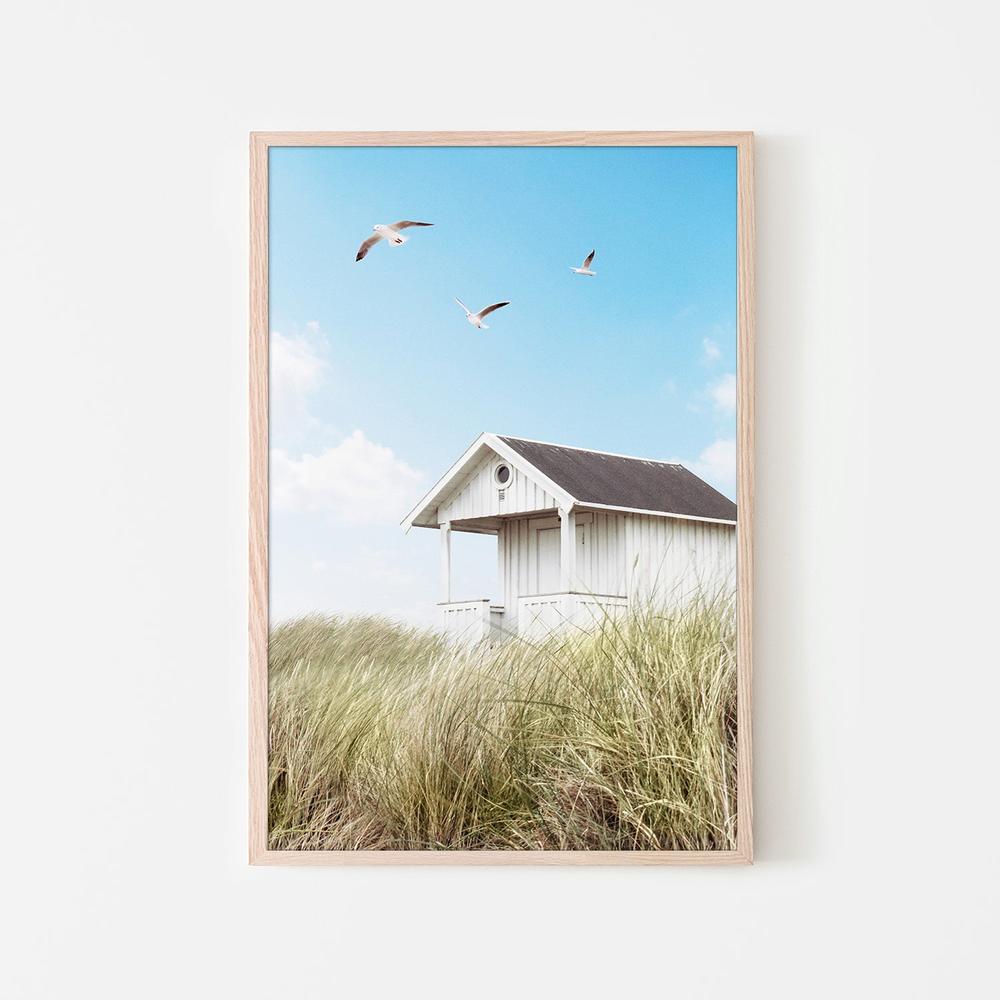 Beach Hut-by-Gal Pittel-wall-art-print-canvas-poster-framed-Gioia