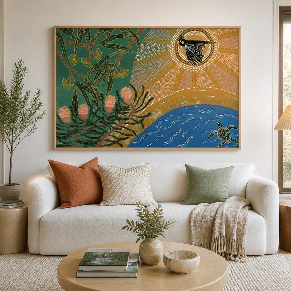 Between Sky & Sea-by-Domica Hill-wall-art-print-canvas-poster-framed-Gioia